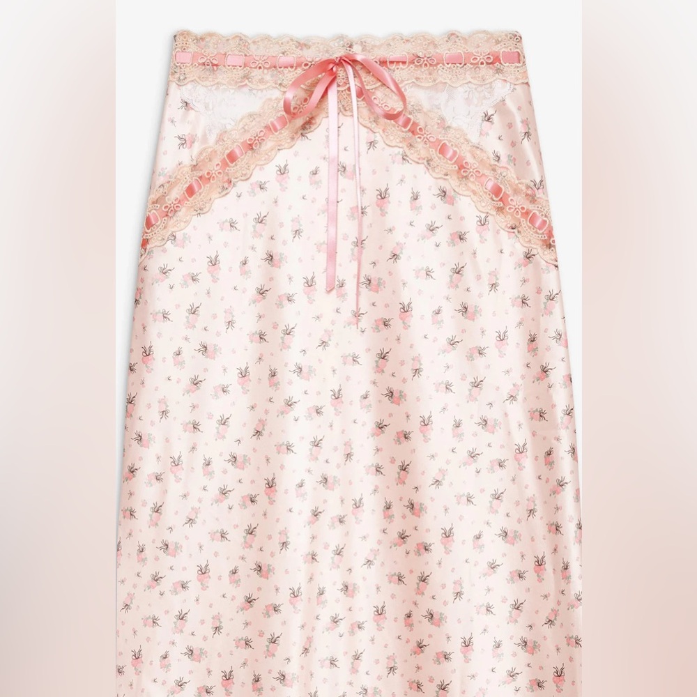 For Love & Lemons Peaches & Cream Midi Skirt - Picture 6 of 6